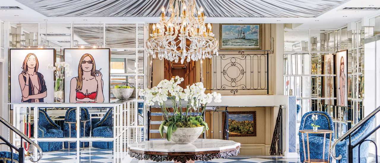 You are welcomed aboard through an impressive two-story lobby