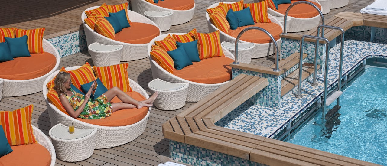 Comfortable sun loungers