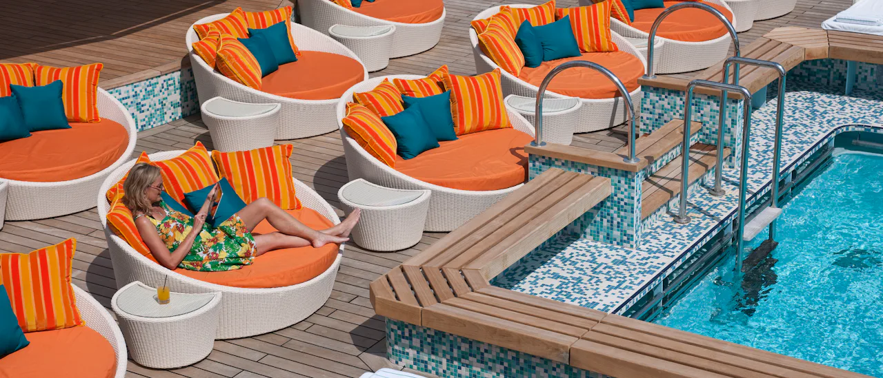 Comfortable sun loungers