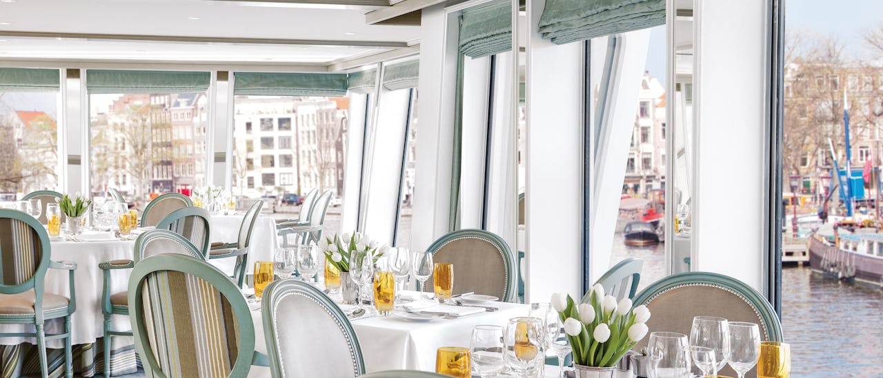 The Palace Restaurant offers elegant dining in one luxurious seating