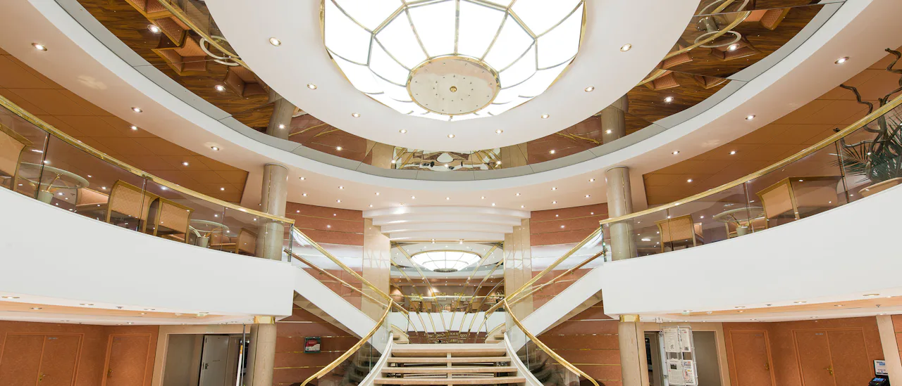 The atrium – the heart of the ship