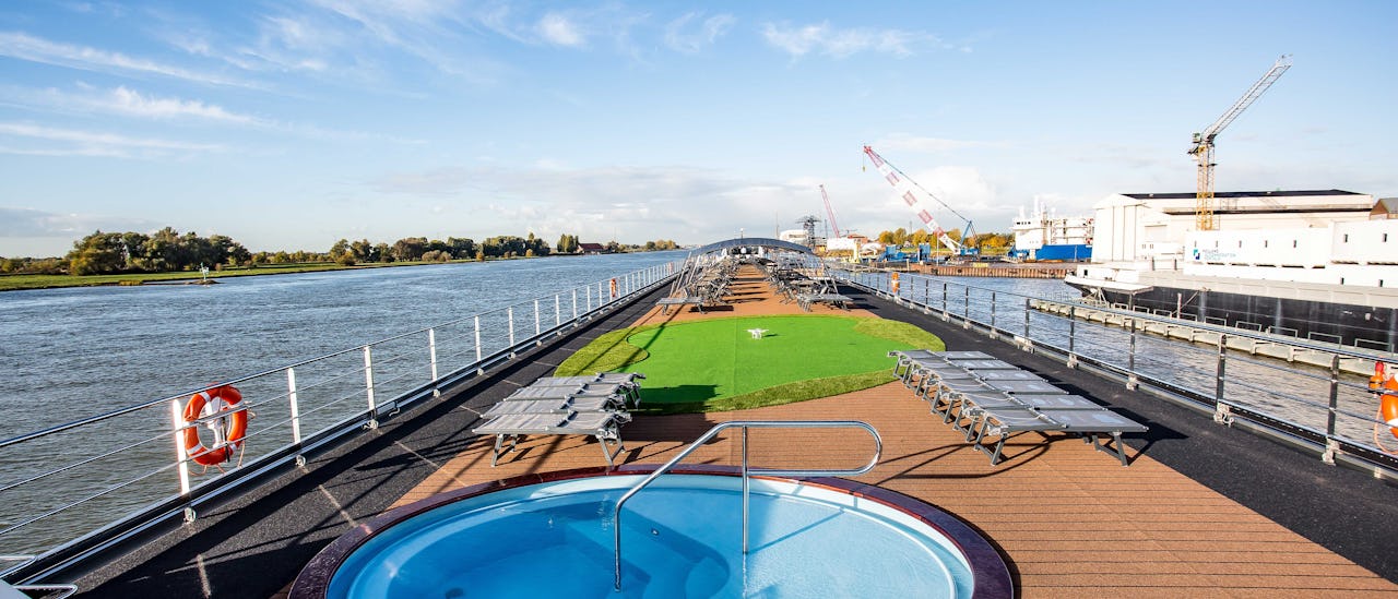 Relax at the sun deck or take a dip in the whirlpool