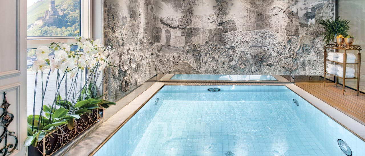 Revitalize your body with a refreshing swim in the heated pool