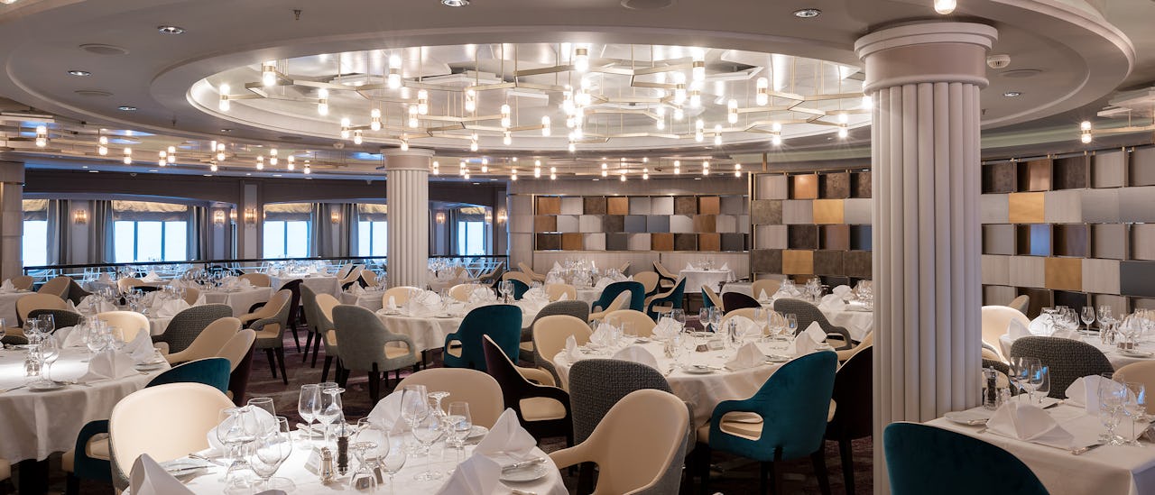 Dining in the main restaurant Waterside