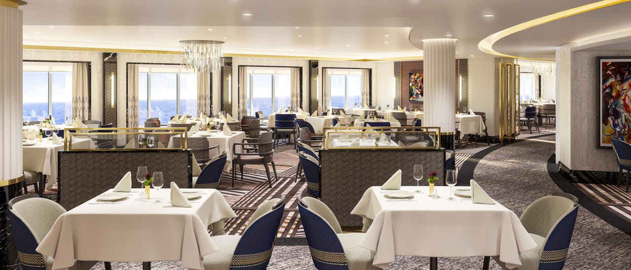 Britannia Restaurant – one of the á la carte restaurants included in your cruise fare