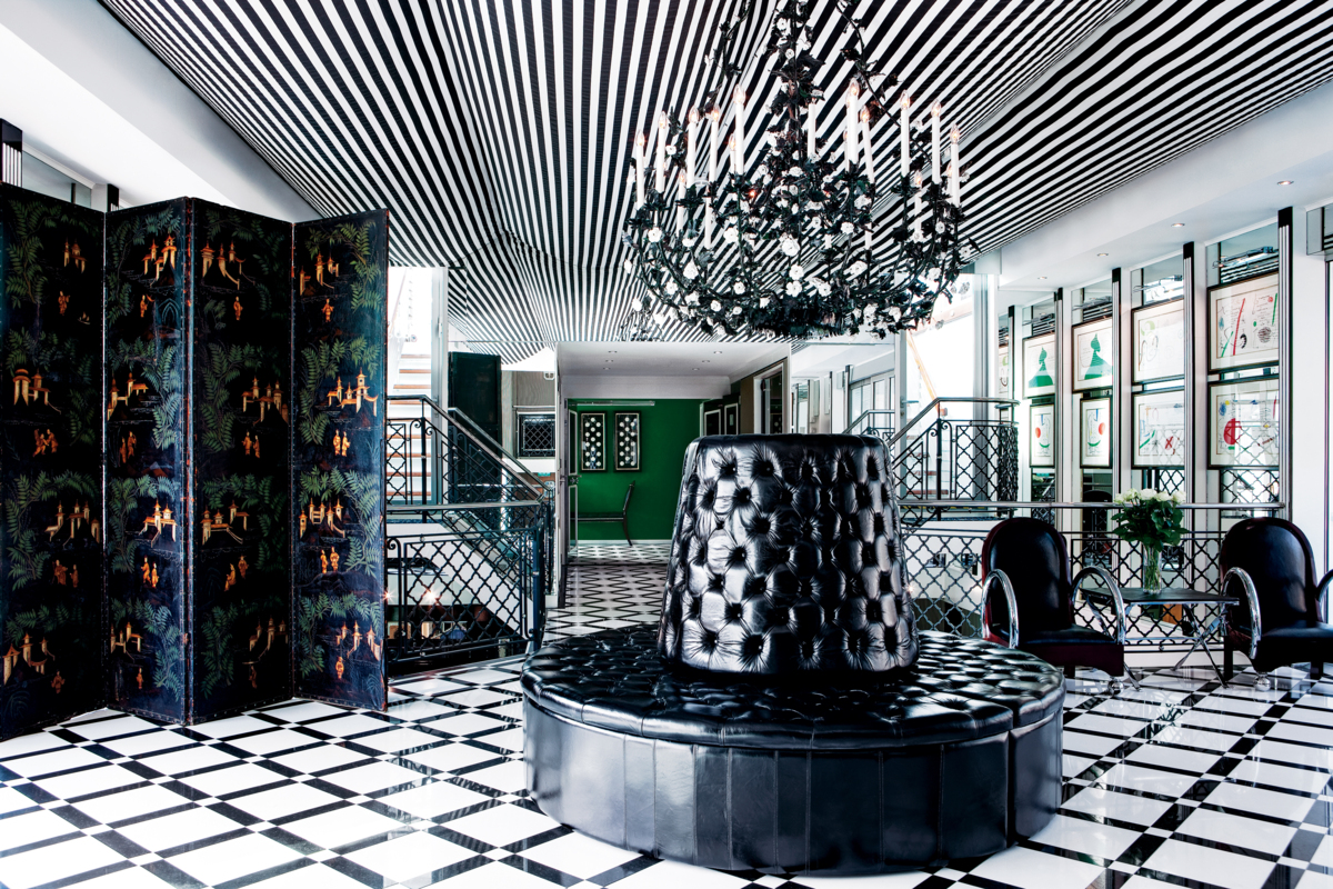 You are welcomed aboard through an impressive two-story lobby