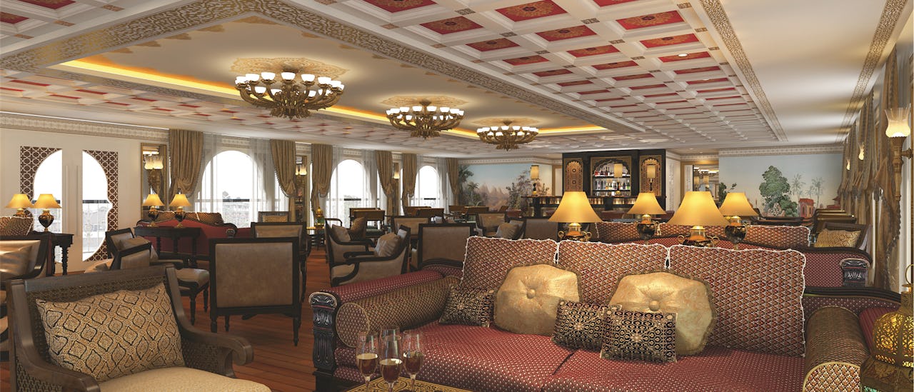Sip a glass of wine in Governor´s Lounge while you cruise past beautiful landscapes on your way to your next destination