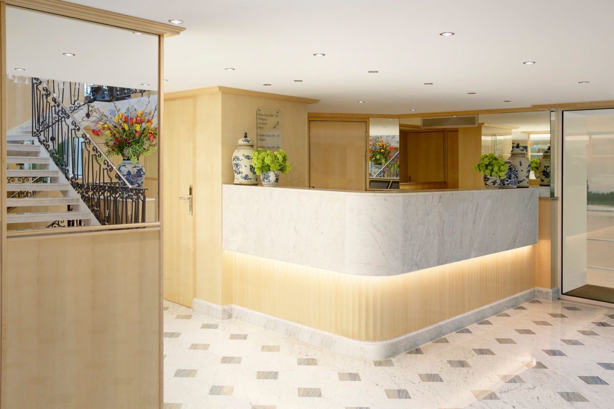 You are welcomed aboard through a welcoming lobby