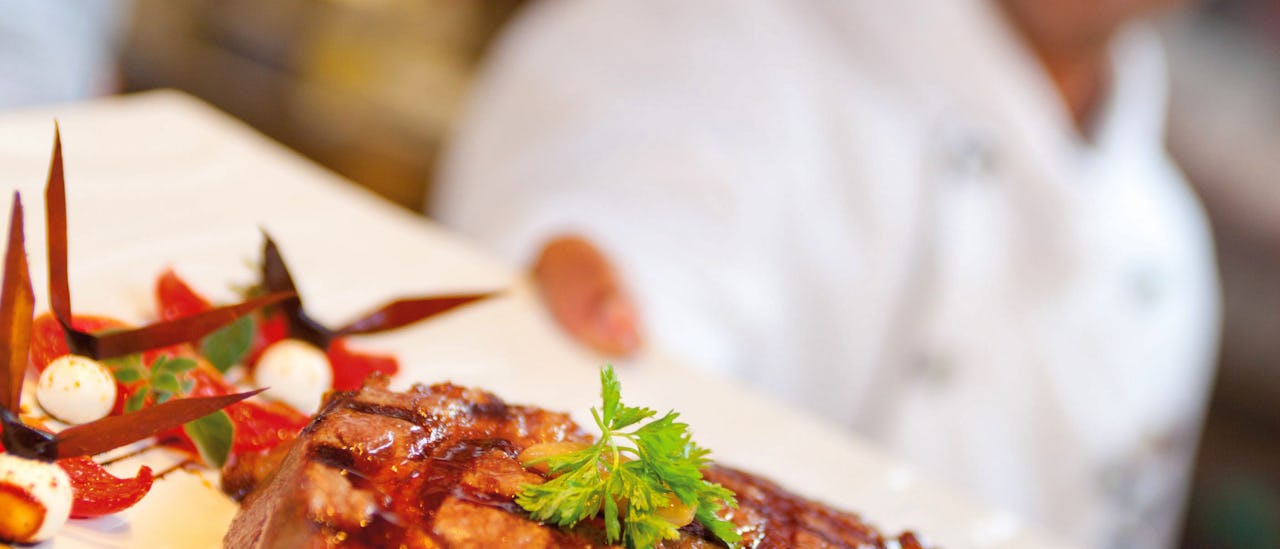 A perfect steak at the steakhouse
