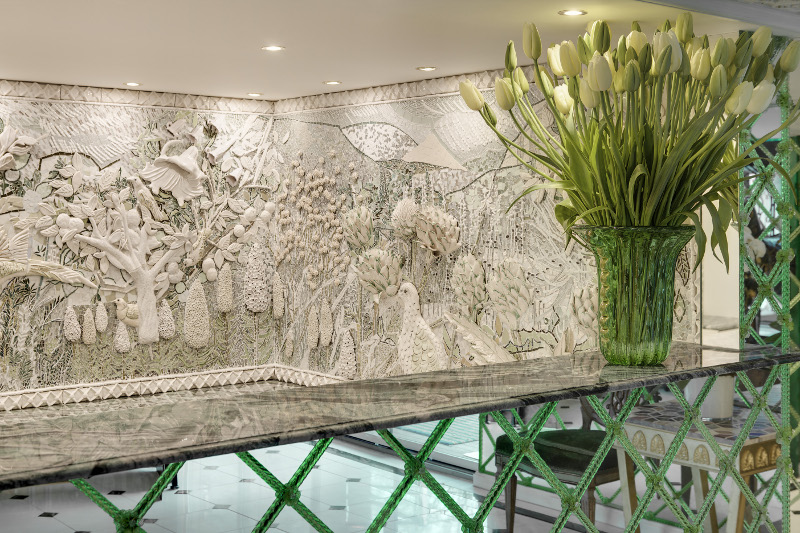 Just one of many extraordinary pieces of art onboard