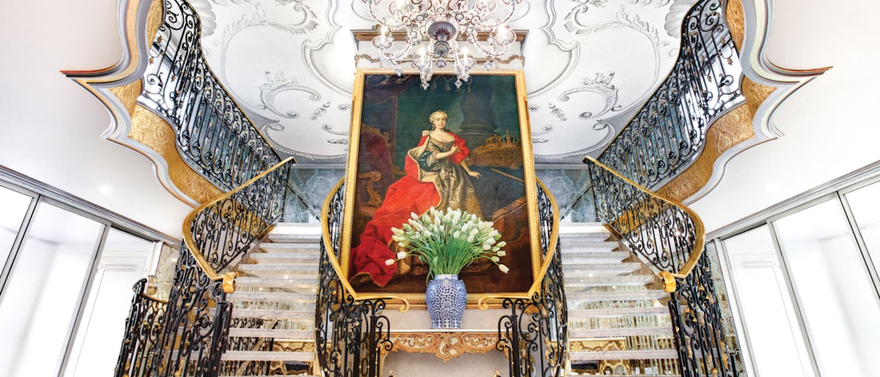 You are welcomed aboard through an beautiful lobby