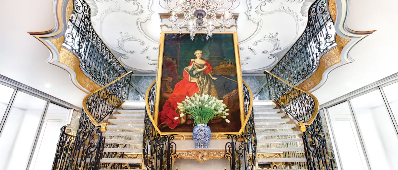 You are welcomed aboard through an beautiful lobby