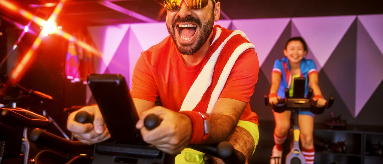 Hop on a bike for a ride at the gym!