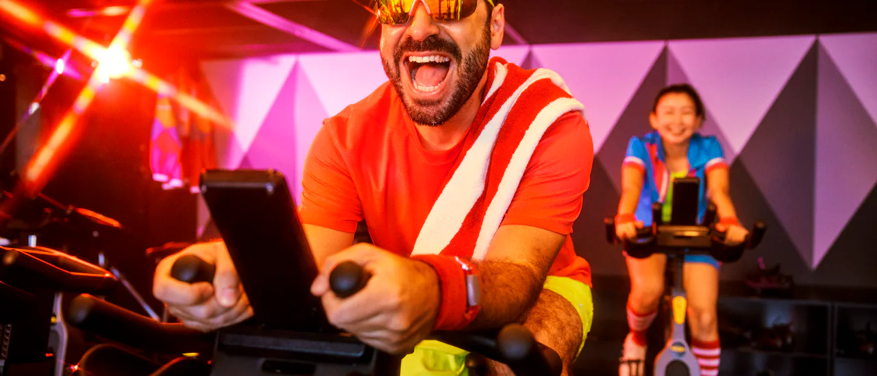 Hop on a bike for a ride at the gym!