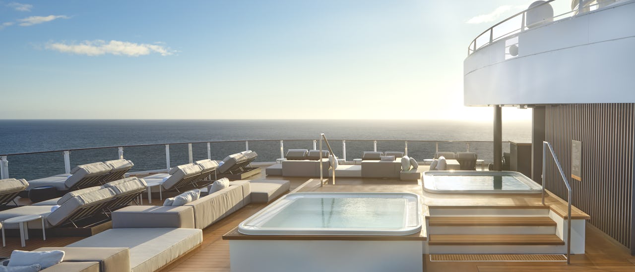 The Haven Hot Tub deck