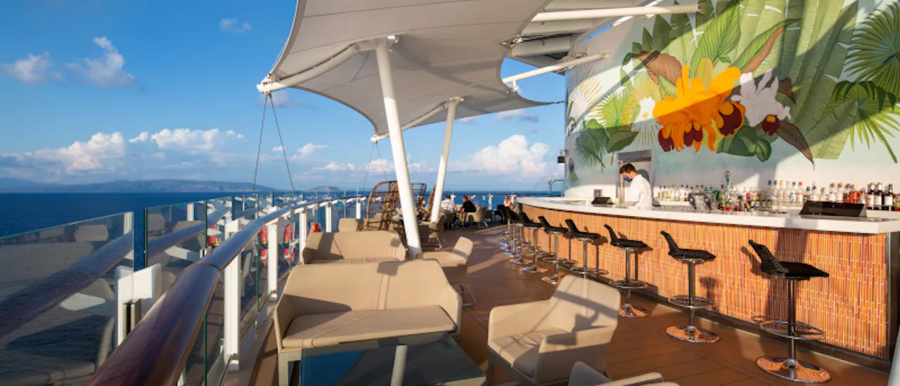 Sunset Bar, a chic, Moroccan-inspired space that is the perfect place to enjoy a cocktail