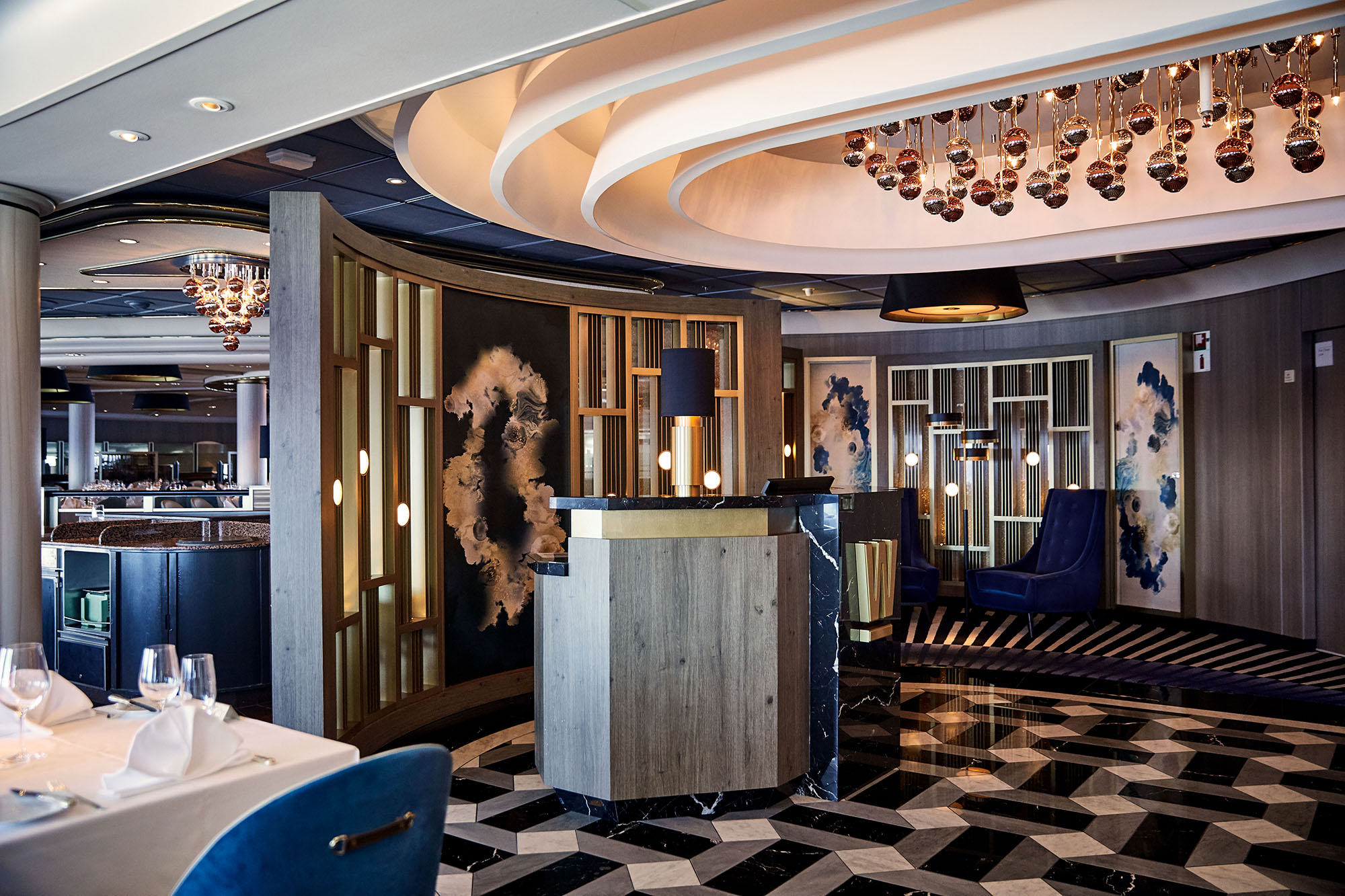 Dining in the main restaurant Waterside