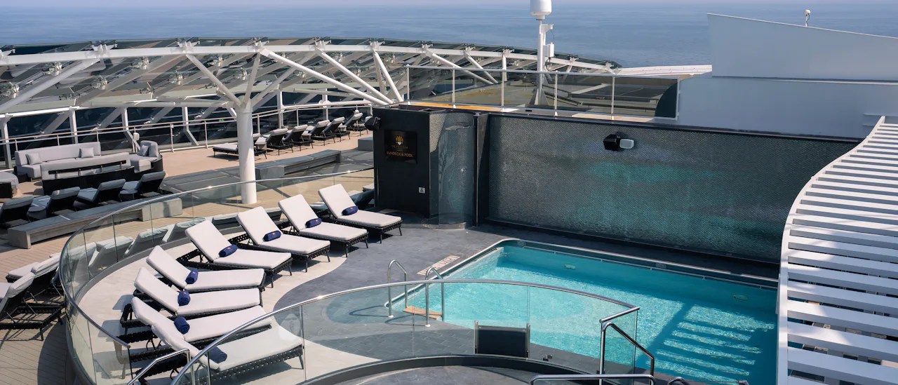 The MSC Yacht Club offers a private experience including a restaurant, lounge, bar, pool and more