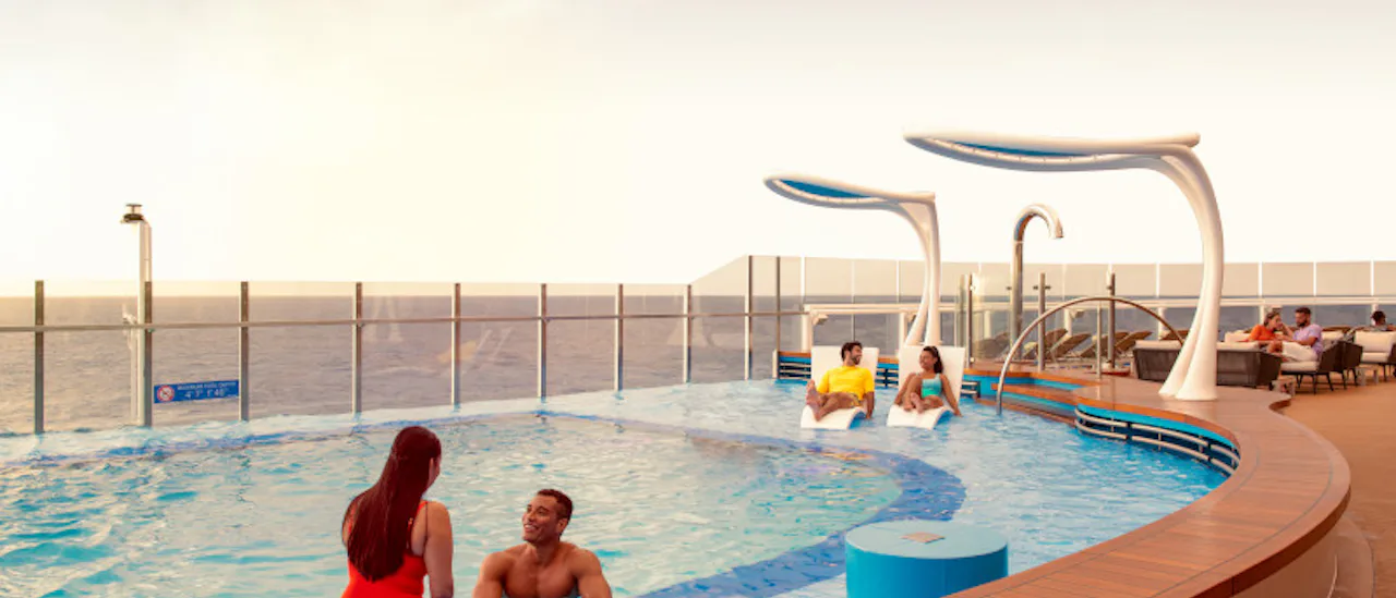 Relaxing time at the Summer landing pool