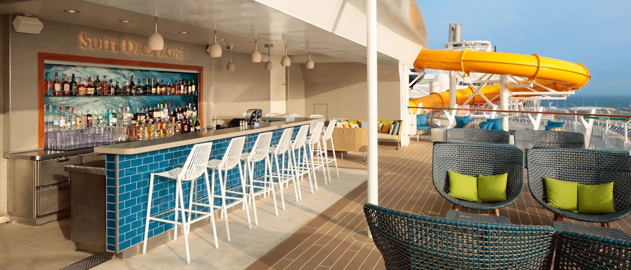 The "Suite Class Neighborhood" is an exclusive VIP accommodation complex with its own restaurant, bar lounge and sun deck