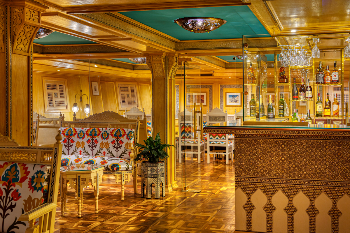 Egyptian artwork, fabrics, and hand-carved furnishings bring the region's beauty to life onboard