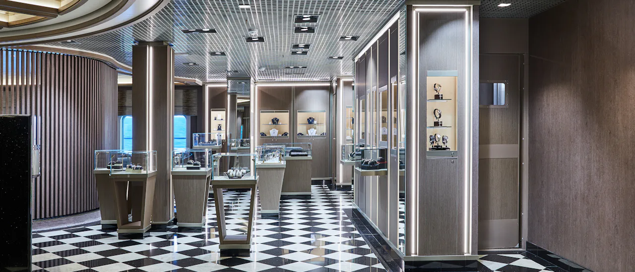 Exclusive shops on board