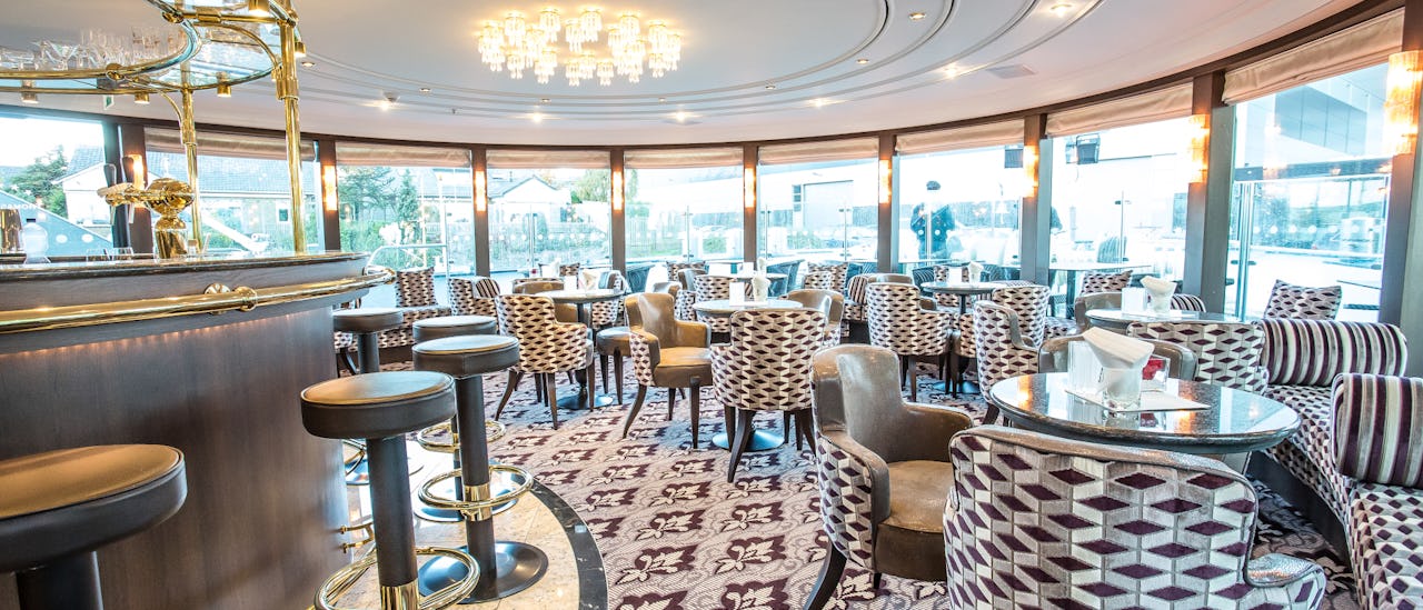 Public areas aboard the MS Thomas Hardy are elegant and classic