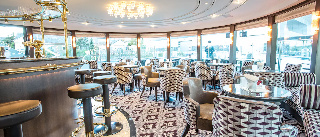 Public areas aboard the MS Thomas Hardy are elegant and classic