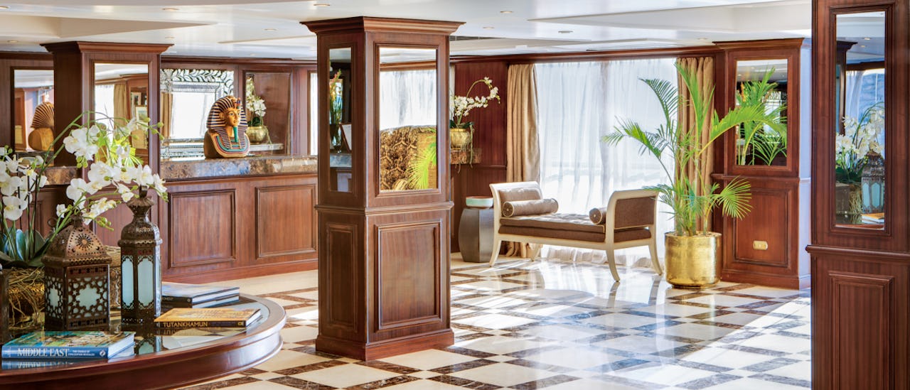 You are welcomed aboard through a welcoming lobby