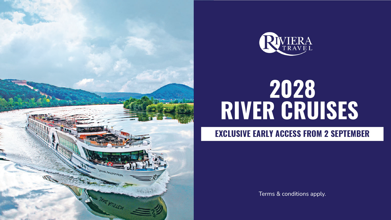 2028 River Cruises - Exclusive early access from 2 September