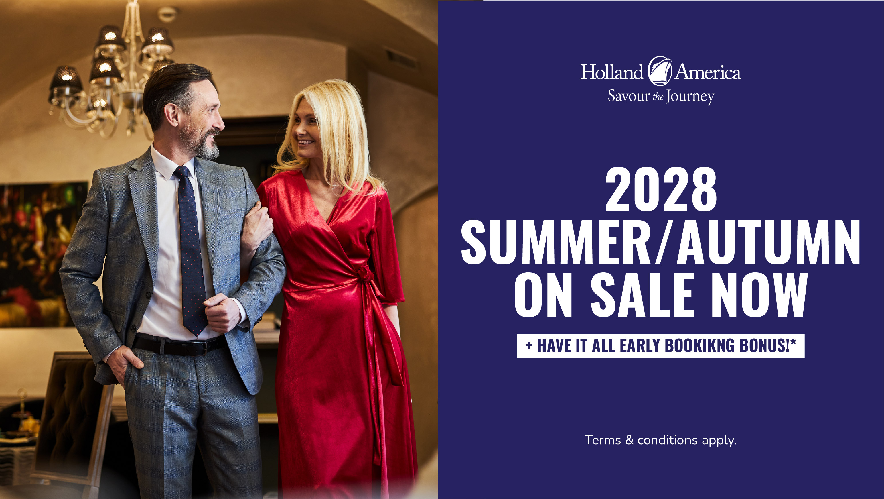 Summer/Autumn 2028 with Holland America Line Cruises