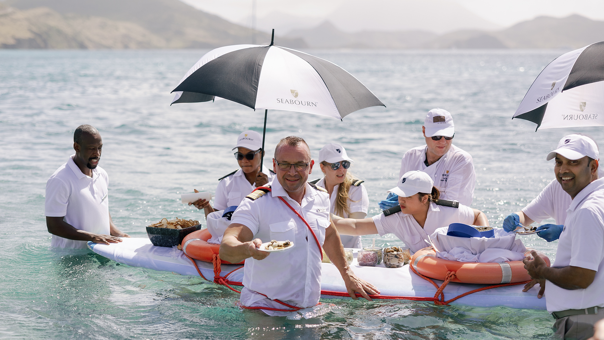 Seabourn St Kitts Caviar in the Surf