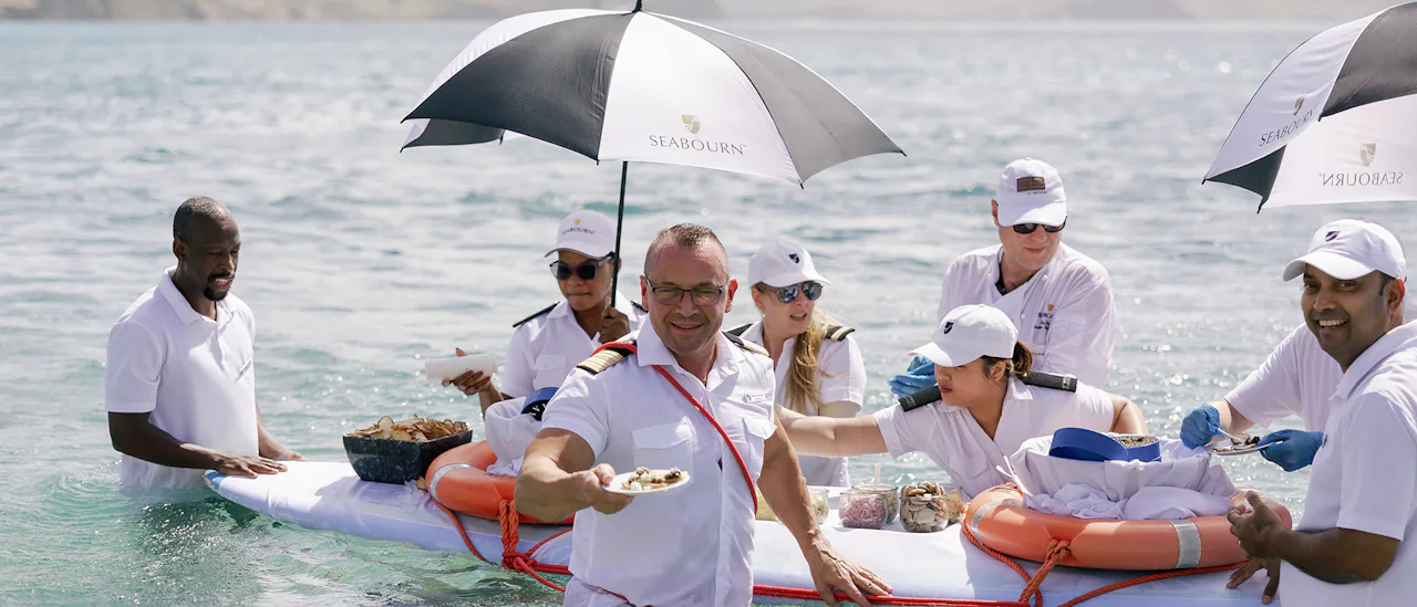 Seabourn St Kitts Caviar in the Surf