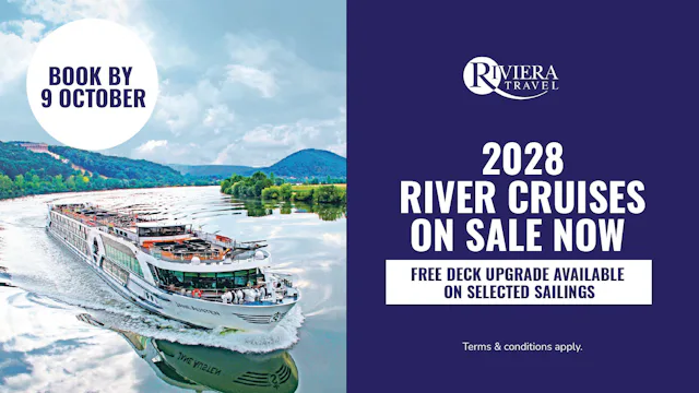 2028 river cruises on sale now with Riviera Travel