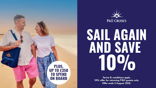 Sail and save 10% with P&O Cruises