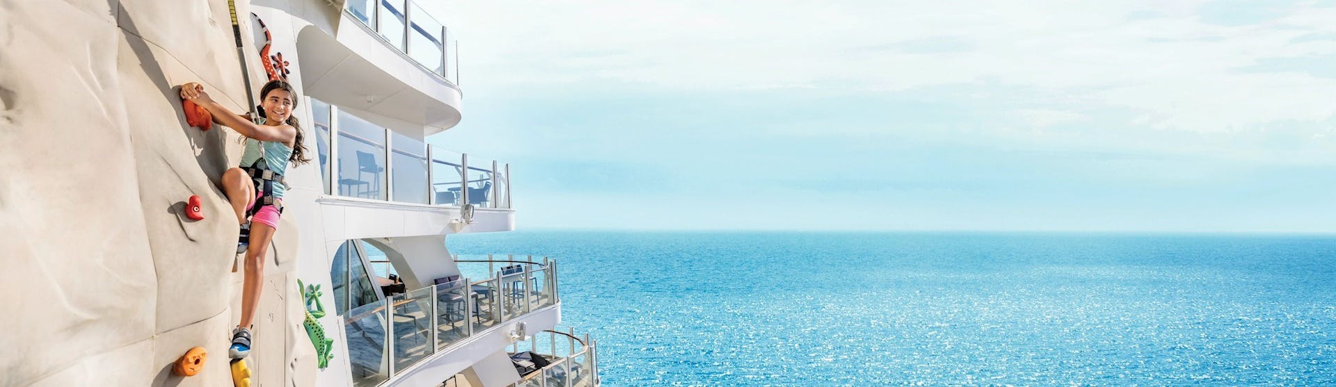Royal Caribbean rock climbing wall