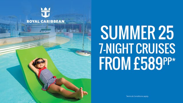 7-Night Summer 2025 cruises from £589pp with Royal Caribbean