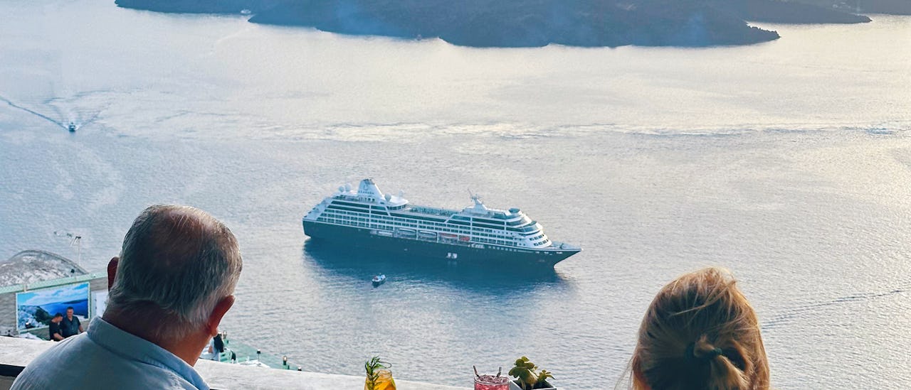 Azamara in Santorini