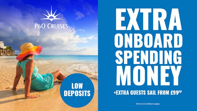 Extra onboard spend with P&O Cruises