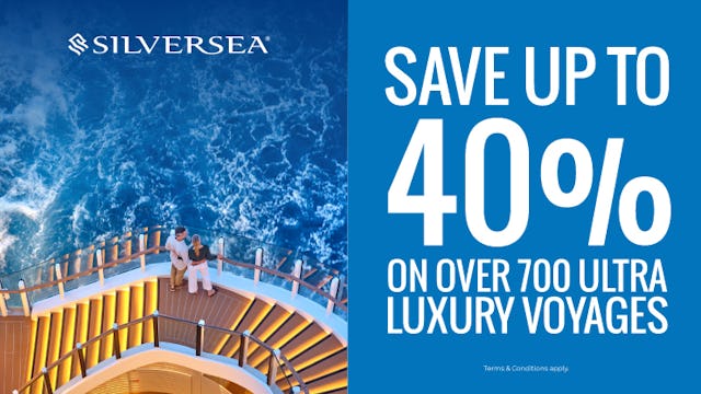 Save up to 40% with Silversea Cruises
