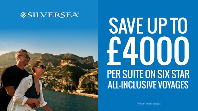 Save up to £4000 on Silversea cruises