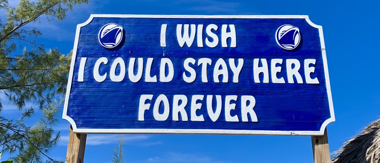 Stay here forever at Half Moon Cay