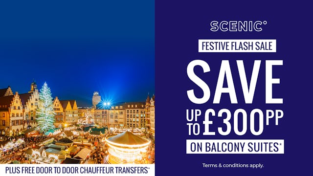 Scenic River Cruises flash sale savings up to £300pp on Balcony Suites