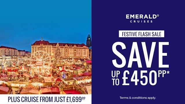 Save up to £450pp on Emerald Cruises Festive Flash Sale