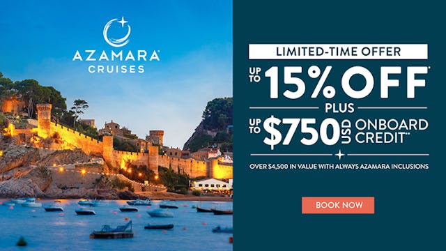 Limited time offer with Azamara Cruises