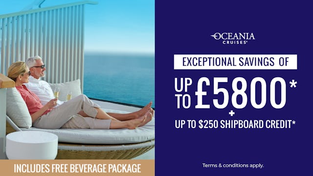 Exceptional savings with Oceania Cruises
