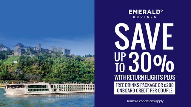 Save up to 30% on Emerald Cruises