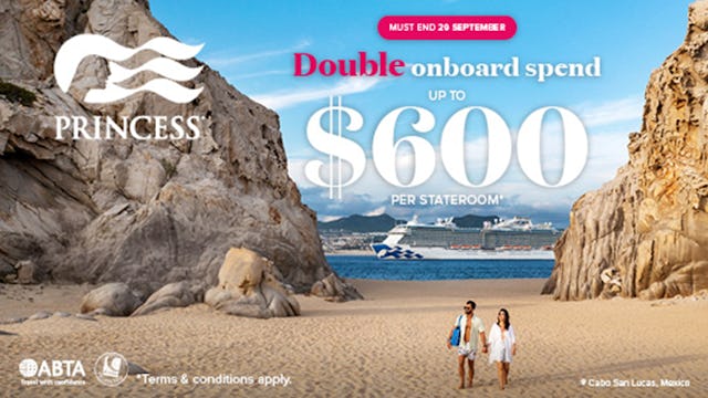 Double onboard spend with Princess Cruises