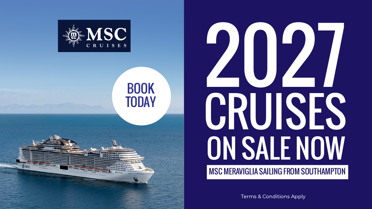 2027 MSC Cruises on sale now