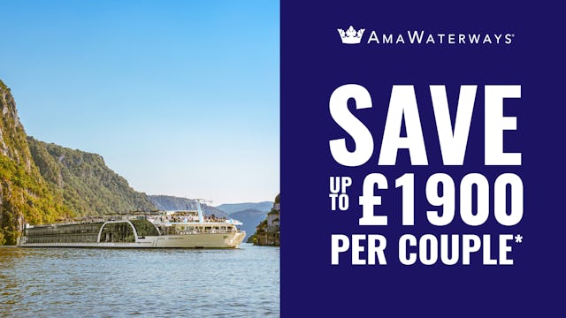 Save up to £1900 per couple on AmaWaterways River Cruises